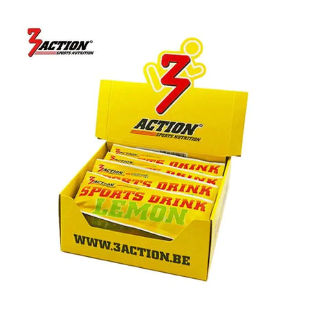 3action napój sportowy cytrynowy w saszetkach 30 gramów - pudełko ekspozycyjne 25 sztuk - 1202000001