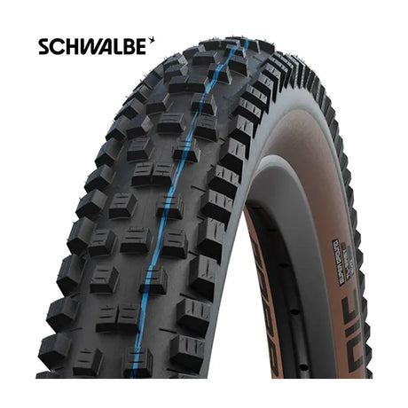 Składający pasmo Schwalbe Nic Nic Super Ground 27,5 x 2,40 62-584 mm - Brązowa ściana boczna