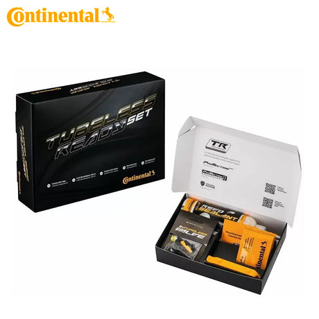 Gotowy zestaw Continental do zastosowania bezdętkowego (taśma na obręcz tl 25 mm 2 szt. zawory tl s42, uszczelniacz) 0140092