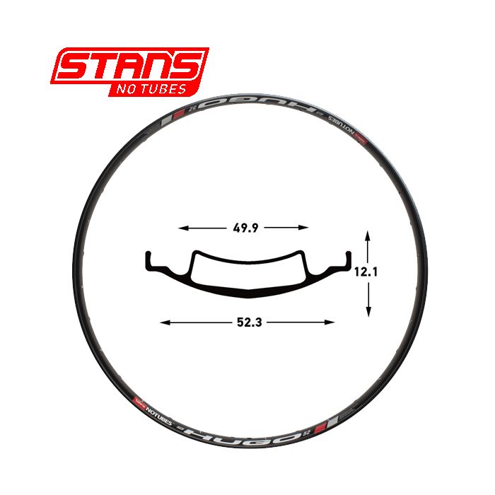 Felga stans notubes hugo 27,5 650b 32h czarna snt