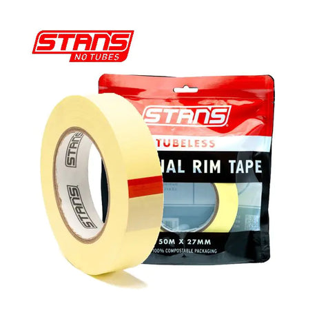 Stans notubes taśma na obręcz żółta taśma warsztatowa o szerokości 27 mm rolka 50 metrów as0323