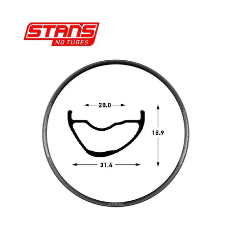 Stans notubes nadkole mk4 27.5 650b 32h czarno szary snt