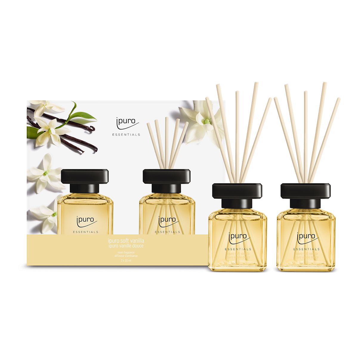 Dyfuzor zapachowy Ipuro miękka wanilia 2 x 50 ml