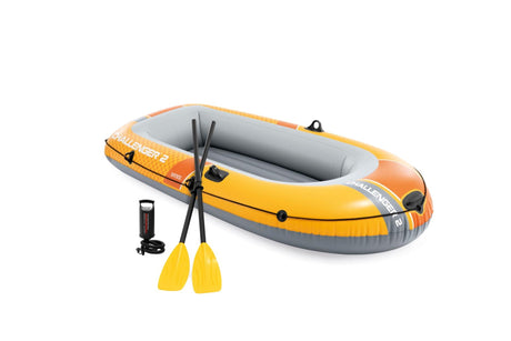 Zestaw łodzi Intex Challenger 2-osobowy zawierający wiosła i pompę 236x114x41cm (
