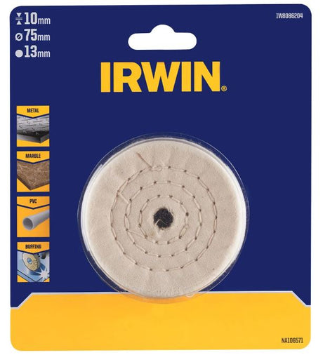 Irwin polijstschijf ø75 mm van katoen