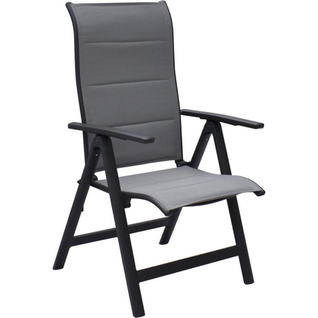 Krzesło stojące Sens Moreno aluminium tekstylne szare 69x63,5x110cm, wysokość siedziska 45cm