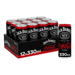 Jack daniel's coca cola zero sleek blik (12x 33 cl)