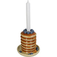 Kersten kandelaar blueberry pancake dolomite bruin 14x14x14,5cm