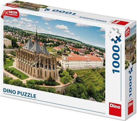 Puzzle Dinotoys Dino - Kościół Św. Barbary w Czechach - 1000 elementów