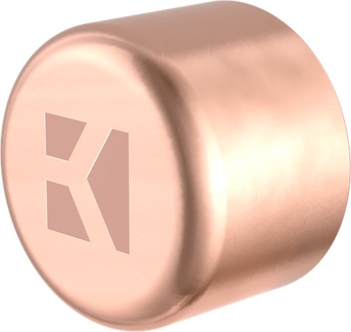 Kirchhoff koperen eindkap, blank, 28 mm, 1 socket (5301) - 98920500