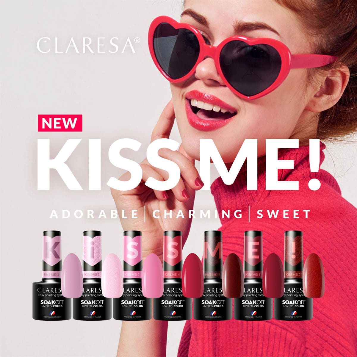 Claresa Lakier Żelowy UV LED 5ml Kiss Me 5