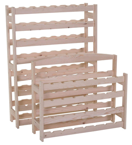 Stojak na wino Sens z drewna sosnowego na 28 butelek 73,5x88,5x28cm (wys. x szer. x gł.) drewno naturalne