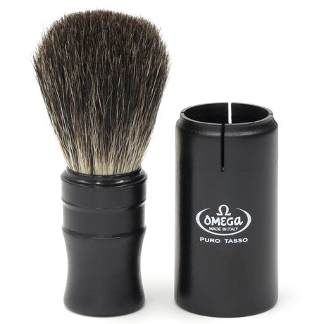 Pędzel do golenia Omega 100% pędzel podróżny z czarnego borsuka 9cm