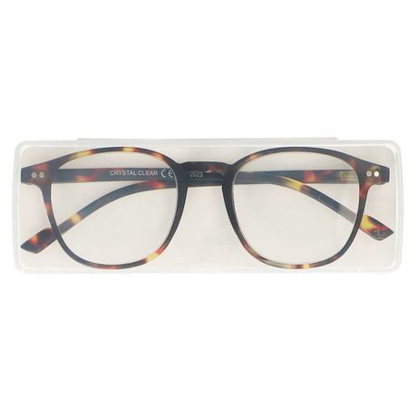Ultra płaskie okulary do czytania Spectrum w etui havana 3.00