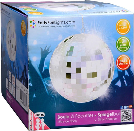Kotronic party fun lustrzana kula 15 cm na łańcuszku