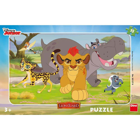 Dinotoys puzzle dinozaury - puzzle z ramką Disneya lwia straż - 15 elementów