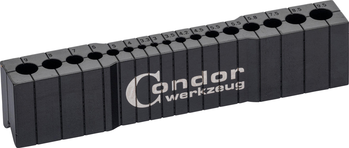 Szablony do wierteł Condor 3,0-9,5 mm uniwersalne