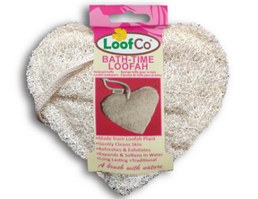 Loofco gąbka pod prysznic i do kąpieli luffa - serce