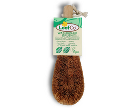 Loofco szczotka do mycia naczyń z rączką - kokos