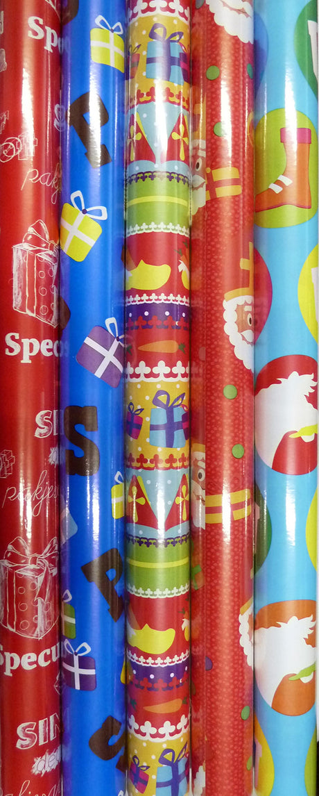 Papier do pakowania prezentów Hoomark Sinterklaas 250x46 w luźnej rolce