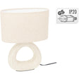 Lampa stołowa do stylizacji domu kamionka E14 26x13x34cm biała