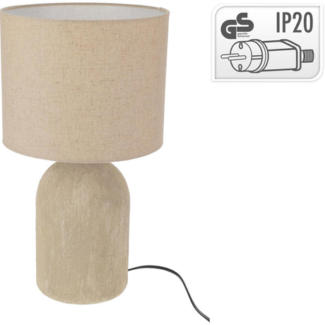 Lampa stołowa do stylizacji domu kamionka e14 wys. 46cm
