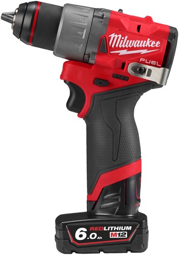 Milwaukee m12 fdd2-602x | m12 fuel compacte accu boorschroefmachine | 12v (2x 6.0ah accu + lader) - 4933479875