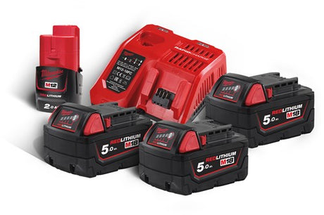 Milwaukee m18 nrg-503 - ładowarka wielofunkcyjna m12-18 fc + 3x akumulator m18 5,0 ah