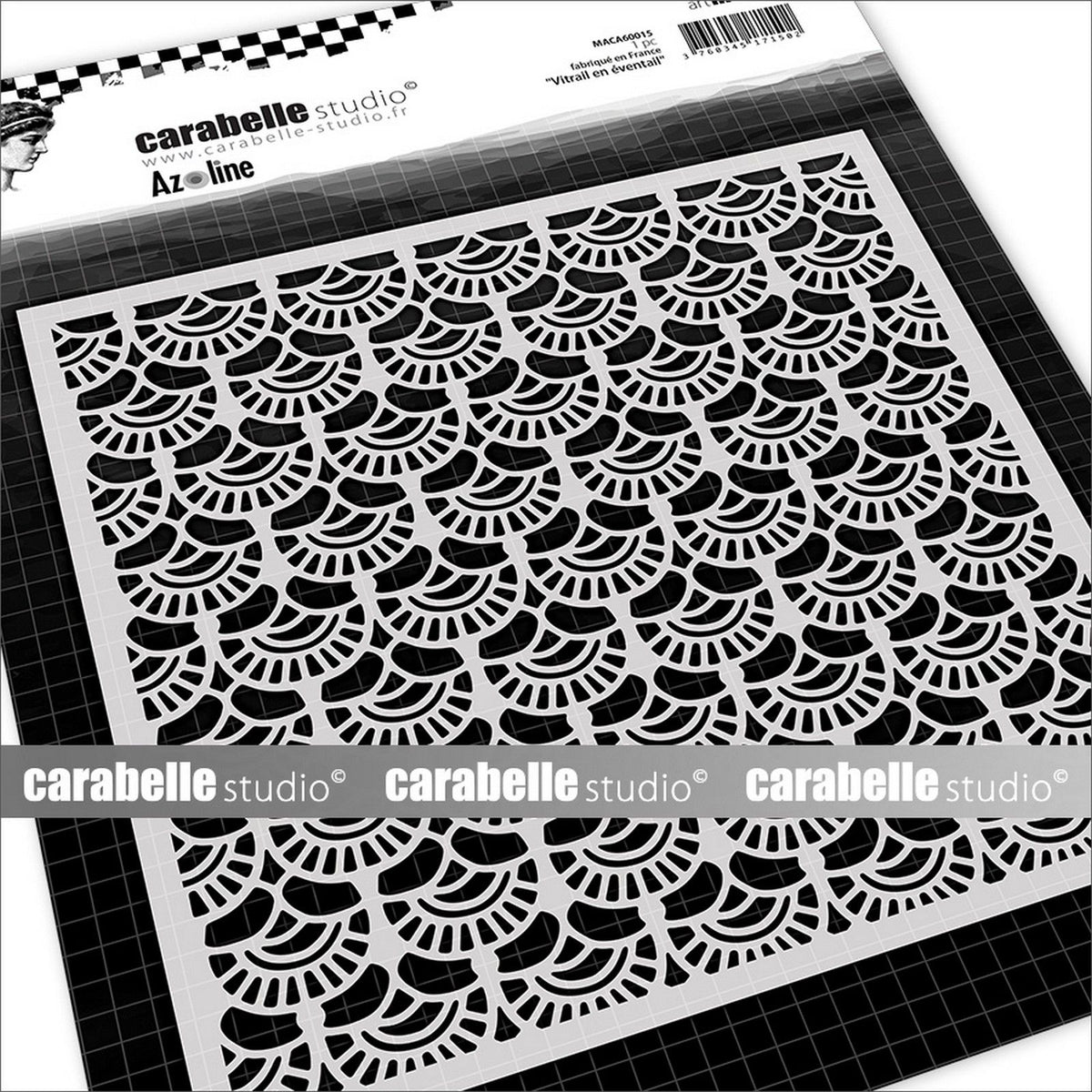 Carabelle studio • maska kwadratowa 6'' vitrail i éventail