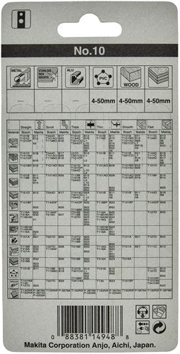 Brzeszczot do wyrzynarek Makita a-85818 hcs nr 10 - wał - szybki - drewno, plastik (5 szt.)