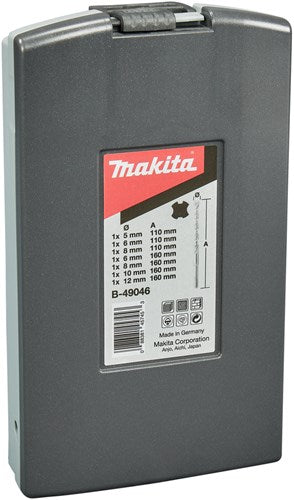 Akcesoria Makita p2s: 7-częściowy zestaw sds-plus - b-49046