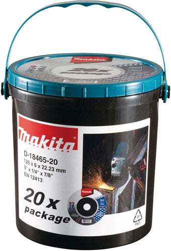 Akcesoria Makita Makita D-18465-20 tarcza szlifierska stal | 125 x 22,23 x 6,0 mm | 20 sztuk
