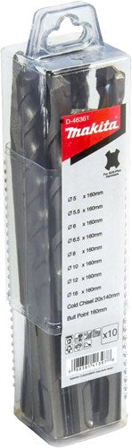 Zestaw akcesoriów Makita do wierteł i dłut, 10 szt. - d-46361 d-46361
