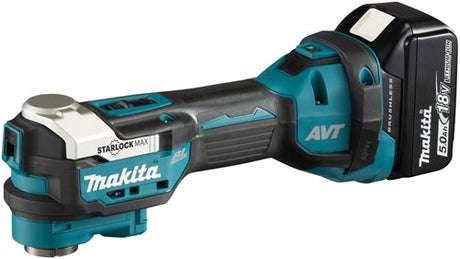 Makita dtm52rtjx2 | 18 v | narzędzie wielofunkcyjne | zestaw | akumulator 5,0 ah (2 szt.) | ładowarka | zestaw akcesoriów | w mboxie
