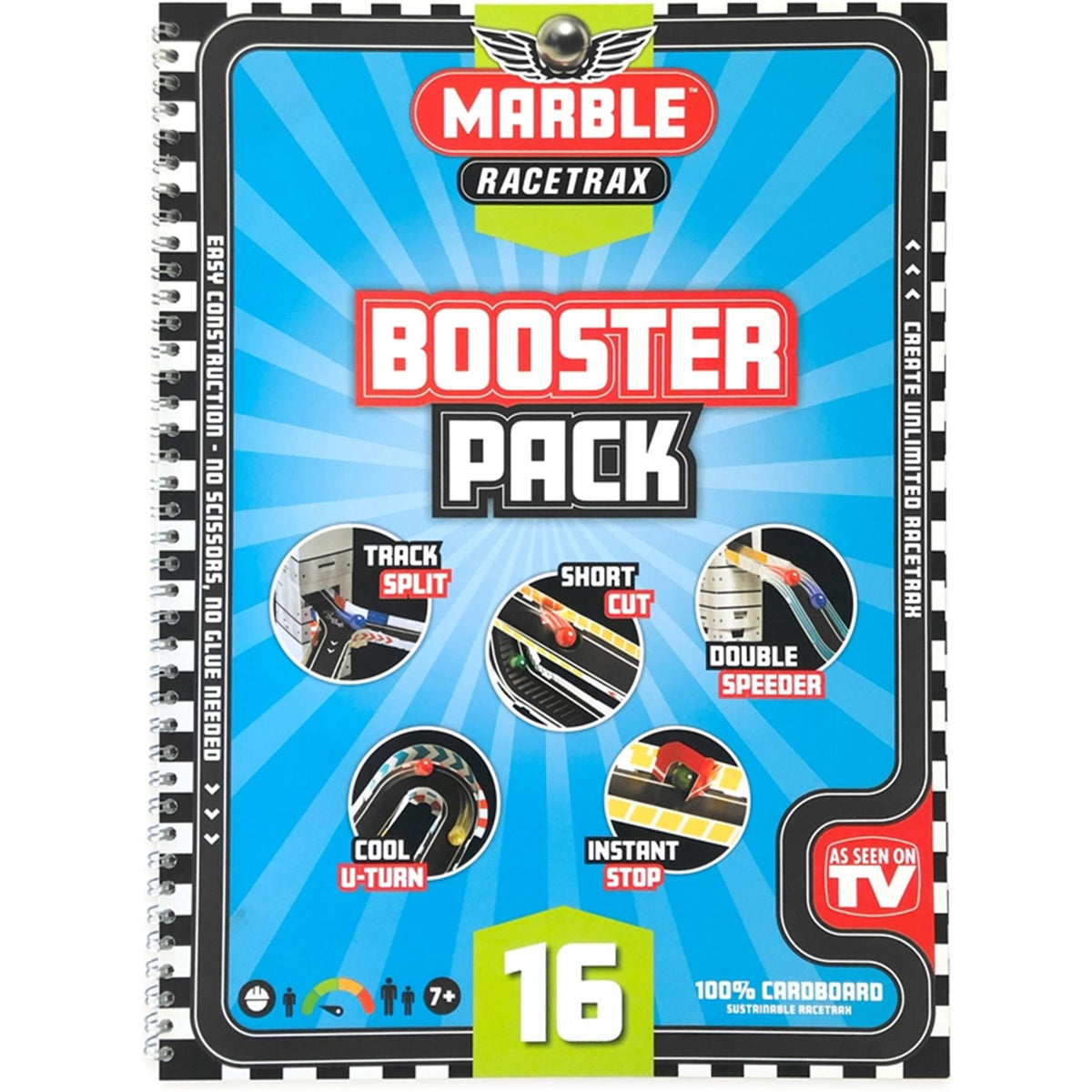 Zestaw podstawowy Marble Racetrax Marble Track Booster Pack 16 arkuszy 3 m