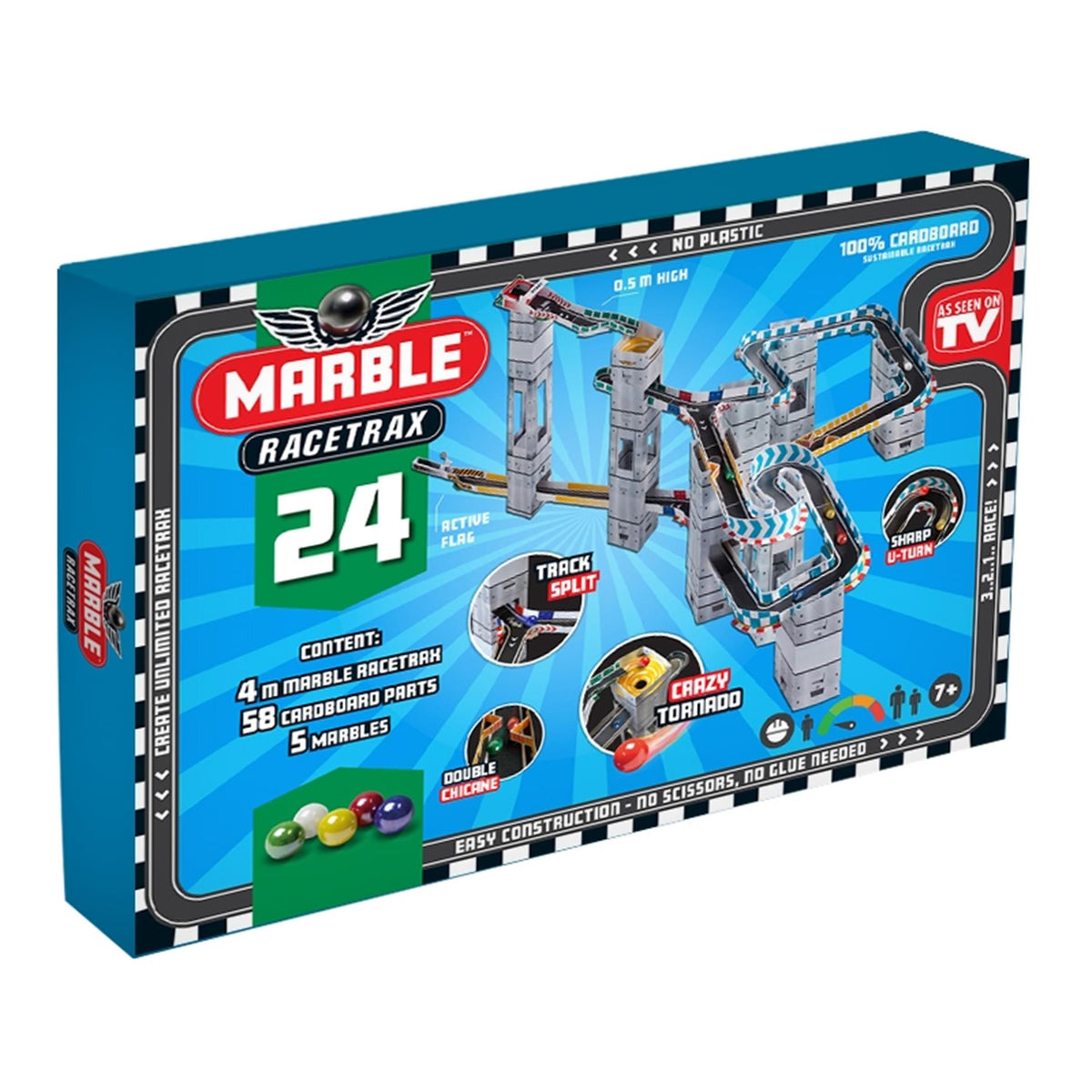 Zestaw startowy do torów marmurowych Marble Racetrax 24 arkusze 4m