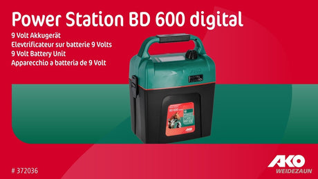 Elektrownia Ako BD 600 to cyfrowe urządzenie akumulatorowe 9 V