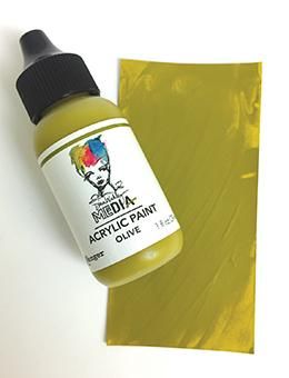 Ranger Ink Ranger • Dina Wakley Media Gruba farba akrylowa w kolorze oliwkowym