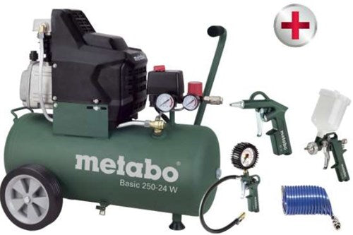 Kompresor Metabo basic 250-24 w + zestaw akcesoriów lpz-4 - 690836000
