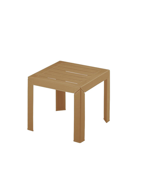 Grosfillex Miami Stół ogrodowy boczny plastikowy PP 40x40cm wielbłąd
