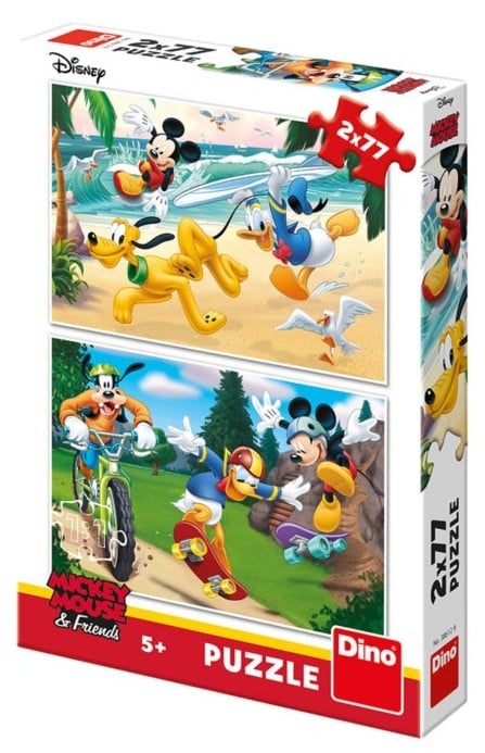 Puzzle Dinotoys - Disney Myszka Miki i przyjaciele - 2 x 77 elementów