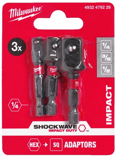 Milwaukee akcesoria gniazda adapter fala uderzeniowa zestaw-3szt - 4932479228