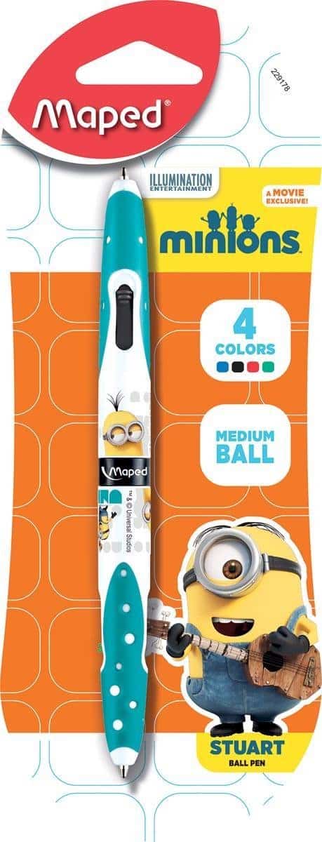 Długopis Joustra Maped Minions twintip w 4 kolorach na blistrze