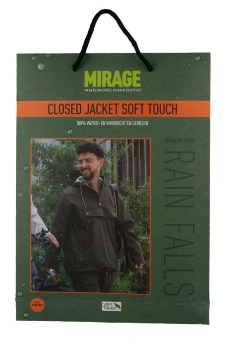 Mirage Rain Coat Opad Opad Zamknięta kurtka - Rozmiar M - Wykonany z poliestru miękkiego dotyku - Earl Grey