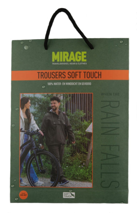 Mirage Deszczowe spodnie opadowe opady spustowe miękki dotyk - rozmiar l - Earl Grey