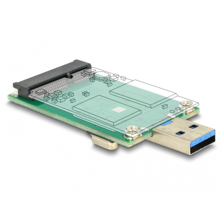 Konwerter USB 3.0 na wtyczkę > msata delock