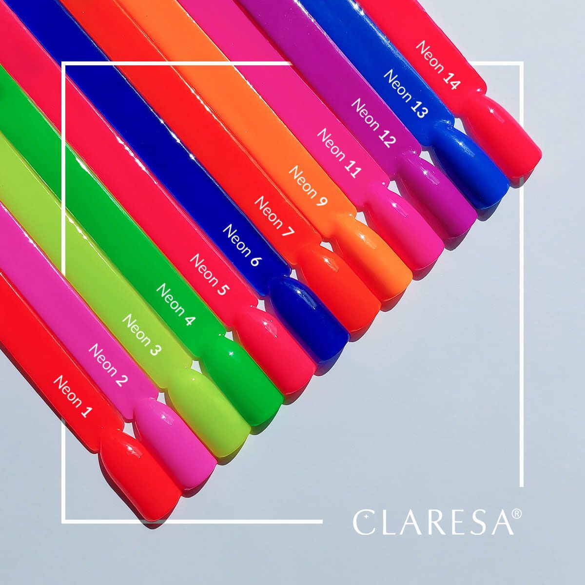Claresa Lakier Żelowy UV LED 5ml Neon 2