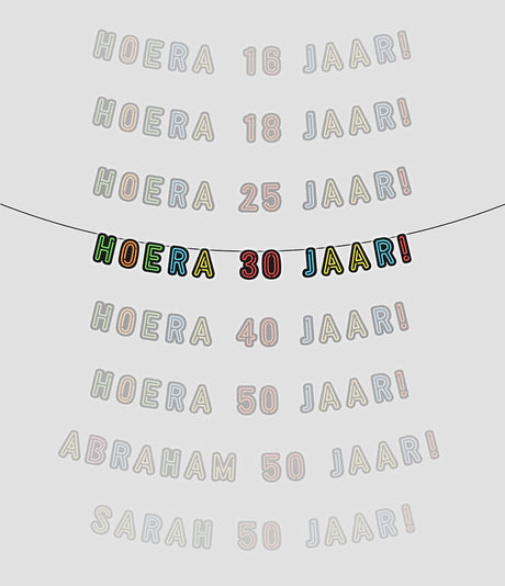 Girlanda neonowa Paperdreams 5m - hurra 30 lat!
