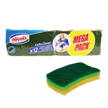 Nicols gąbka wiolonczelowa klasyczna mega opakowanie 12 sztuk