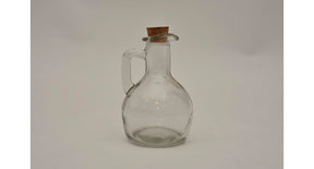Karaf glas henk met kurk helder d8 h12cm